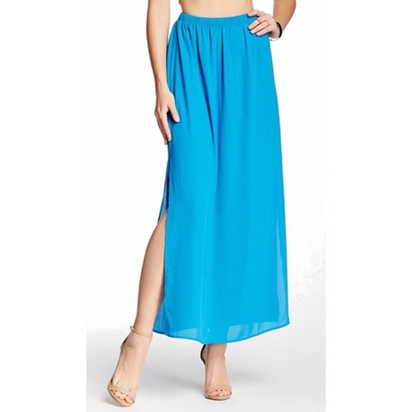 Teal Maxi Skirt - Picture 3 of 8
